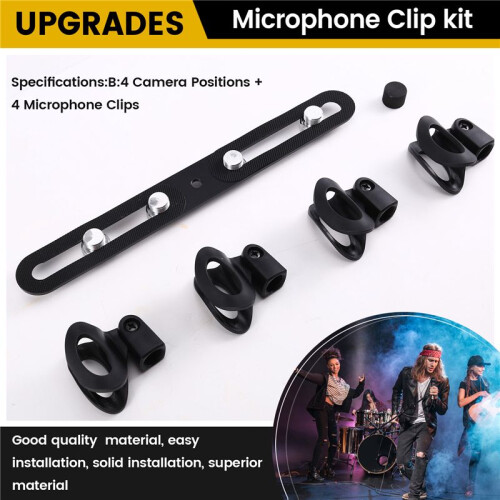 Support de Microphone avec Clip pour Diffusion en Direct, Support de Microphone, B 2