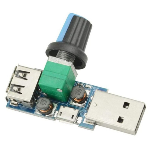 5Pcs  USB Fan Governor Wind Speed Controller Air Volume Regulator Cooling Mute Multi Function Fan Speed 1