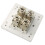 4 Sockets CAT6A RJ45 Faceplate LAN Network Outlet Jack Shielded Ethernet Wall Panel Board 86x86mm Network Installation 5