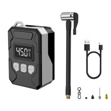 Electric Bike Pump, 150PSI Tiny Bike Pump, Cordless Rechargeable Electric Bicycle Pump with Pressure Gauge