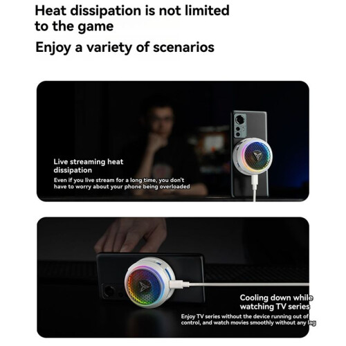 Flydigi B8X Advanced Cellphone Cooler with RGB Lighting Magnetic Radiator and Frequency Conversion Technology 1