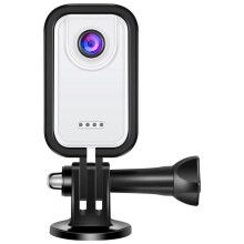 2K-Daumenkamera mit 1,47-Zoll-HD-Bildschirm, -Moto-Halterung, Videorekorder-Kamera für Outdoor-Sport, Fahrradreisen, Weiß
