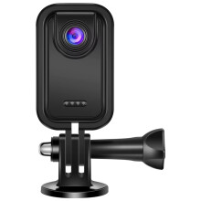 2K-Daumenkamera mit 1,47-Zoll-HD-Bildschirm, -Moto-Halterung, Videorekorder-Kamera für Outdoor-Sport, Fahrradreisen, Schwarz