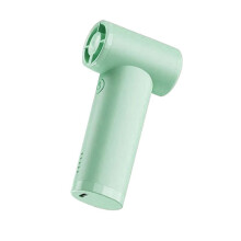 Ventilateur Rechargeable à Vent Puissant, Affichage Numérique, Réglable, Turbo, Portable, pour une Utilisation en Extérieur, Vert