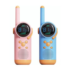 2PCS Walkie Talkie Kids LCD Screen Flashlight Intercom Distance 1-3KM Interaction Children Boy Girl +