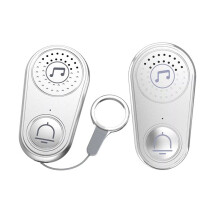Wireless Intercom Call Button Doorbell for Disabled Older Child Call Silver