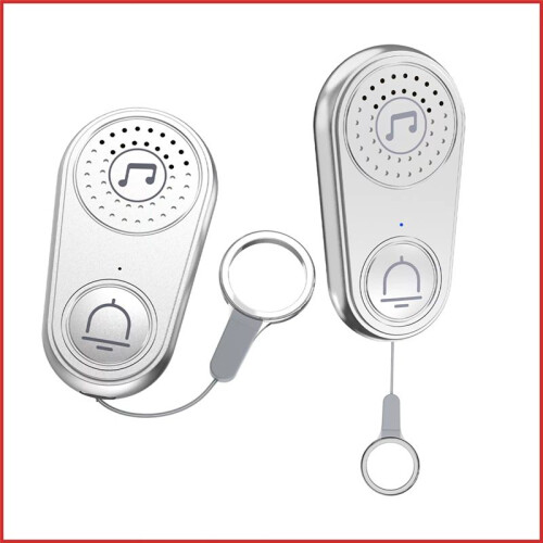 Wireless Intercom Call Button Doorbell for Disabled Older Child Call Gray 1