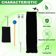 Tuning Fork with Silicone Hammer Bag for Healing, Musical Instrument, Sound Therapy 68.2HZ