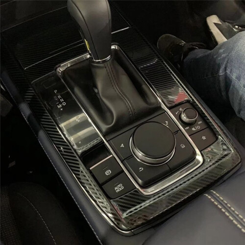 For  Cx-30 Cx30 2020-2022 2023 Stainless Black Console Gear Panel Frame Console Gear Shift Panel Cover Trim 1