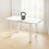 Homcom HOMCOM Extendable Dining Table, Seats 4-6 People, High Gloss White 3