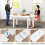 Homcom HOMCOM Extendable Dining Table, Seats 4-6 People, High Gloss White 5