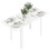 Homcom HOMCOM Extendable Dining Table, Seats 4-6 People, High Gloss White 2