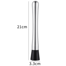 Stainless Steel Cocktail Muddler, Non-Scratch Nylon Head, For Mint Berries Nuts, Textured End For Juicing, Add Fun And New Theme For Gatherings, High