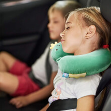 Travesseiro de viagem infantil, design ergonômico, estilo desenho animado, em espuma viscoelástica, para suporte de pescoço em aviões, carros e