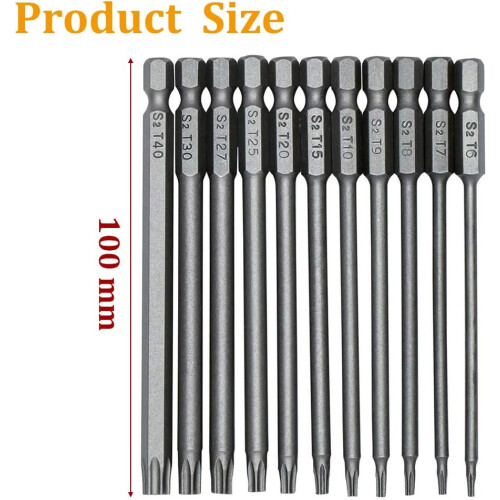 Σετ κατσαβιδιών S2Steel Torx για μαγνητικά εργαλεία, η υψηλή σκληρότητα εξασφαλίζει 2