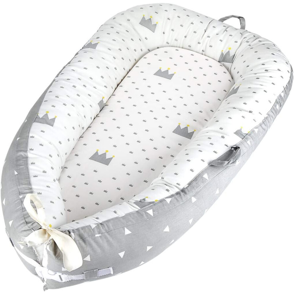 Baby Nest Lounger - Breathable Hypoallergenic Materials, Portable Lightweight, Natural Material, 100% Cotton, for Newborns & Toddlers