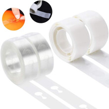 Bandes adhésives innovantes à deux trous pour ballons, pour une décoration de fête inoubliable. Transparentes et flexibles, elles sont dotées de