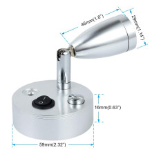 Projecteur mural LED moderne pour éclairage intérieur, lampe de lecture marine LED avec boîtier en aluminium, lampe de lecture à faisceau