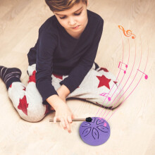 (3 inch 6 Notes-A, Purple1) Tongue Drum, Steel Tongue Drum, 3 Inch 6 Note Steel Hand Drum with Bag, Hand Drum for Camping, Meditation or Yoga