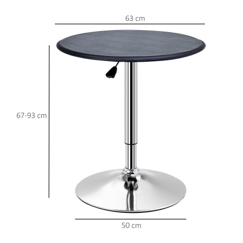 Homcom HOMCOM Round Bar Table, Swivel Bistro Table with Adjustable Height 2