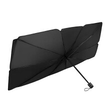 Pare-soleil pour pare-brise de voiture, revêtement nano 5 couches, 10 nervures en fibre de verre, conception pliable, convient à la plupart des