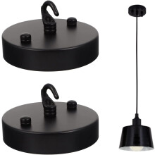 Kit de rosace pour suspension vintage, plaque de recouvrement pour plafonnier avec passage de câble central, capacité de charge de 10 kg pour une