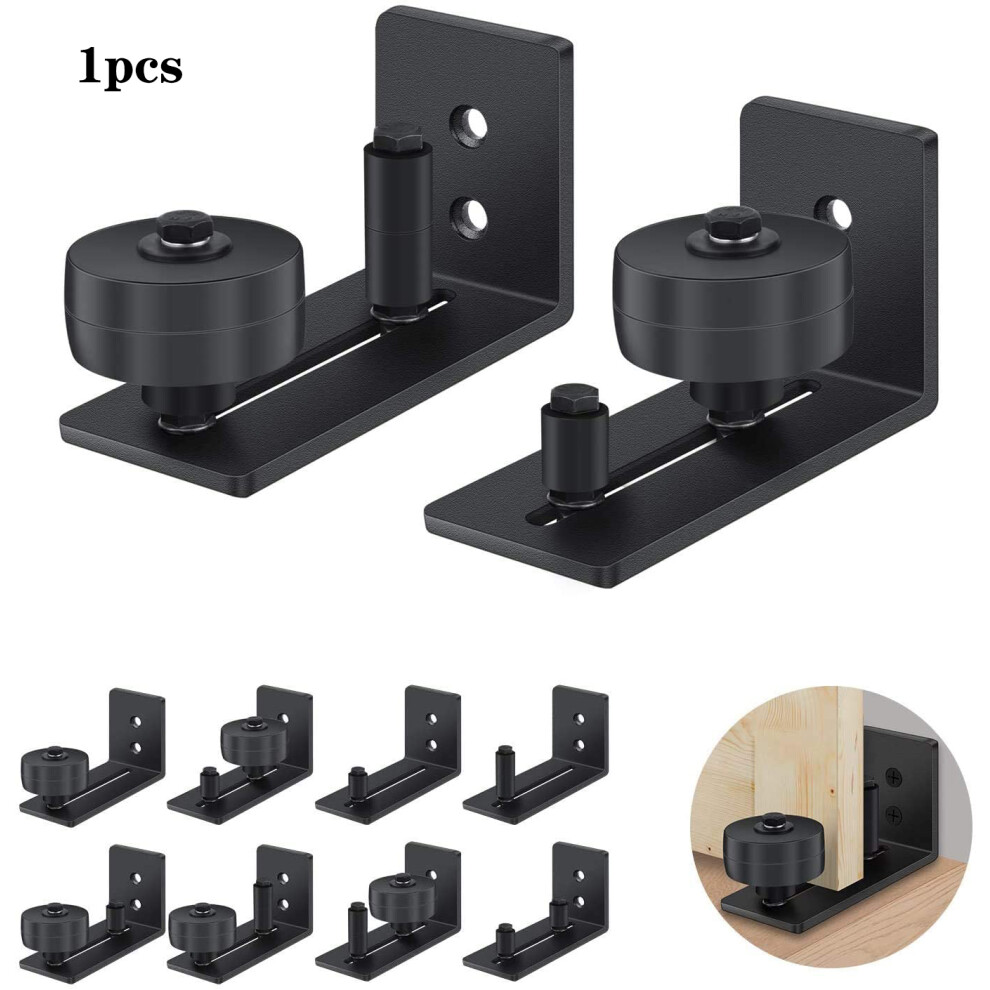 Flush Bottom Design Barn Door Floor Guide, Smooth Glide & Versatile Configurations For Quiet Operation, Heavy Duty Steel Adjustable Roller (8 In 1) 9128293546942