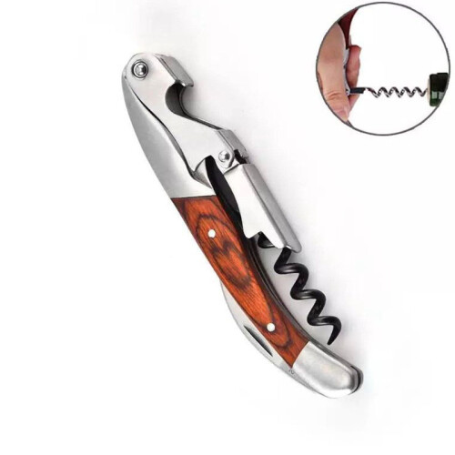 3-in-1 Function Waiter's Corkscrew, Flexible Hinge for Easy Cork Removal, Solid Steel Worm Ensures Clean Cork Extraction 1