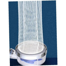 Revitalizing Filter Shower Head, Water Saving Filtration System for Dry Hair & Skin SPA, Easy Installation Silver Transparent Replacement Shower Head