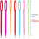 Rainbow Colored Plastic Needles For Kids, Premium Material Large Eye Plastic Needles, Great For Learning, Easy To Thread For Crafting Projects, 2
