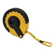 Cinta métrica de fibra de vidrio flexible y duradera, carcasa de ABS resistente a los golpes, cinta de alta resistencia de 50 m con diseño compacto