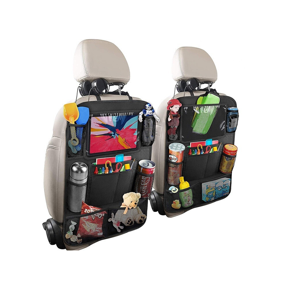 Car Backseat Organizer, Foldable Storage For Cars Vehicles, Heavy Duty Kick Mats Seat Back Storage, Durable Oxford Material With Touchable Screen 9169997015013