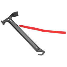 Zeltpflockhammer mit Griff aus eloxiertem Aluminium, geschmiedete Stahlpflöcke mit Edelstahlkopf, ideal für Camping, Rucksackreisen und