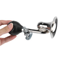 Clacson retrò per bicicletta, con bulbo flessibile in gomma a pressione e design classico a tromba, in lega resistente e antiruggine, ideale per