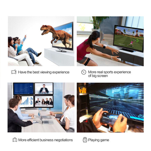 USB-C til Displayport (DP) adapterkabel 1,8 m Sort 2