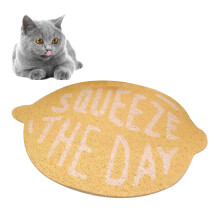 Flexible Cat Litter Mat SkidResistant FruitShaped EasytoClean Pet Food Catching Placemat For Cats a72pgsfoyz11