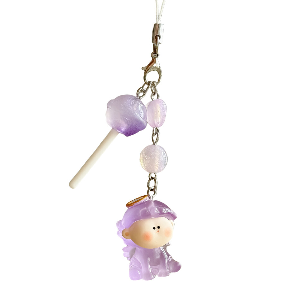 Angel Lilith Glowing In Keychain Resin- Lanyard Dark/Purple 7732000701382