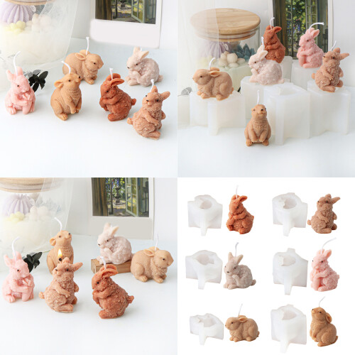 Practical 3D Carrot Rabbit Candle Mould in-Hug carrot rabbit 2