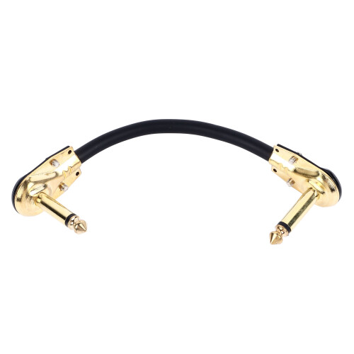15 cm Gold Flat Patchkabel für E-Gitarren-Effektpedale 2