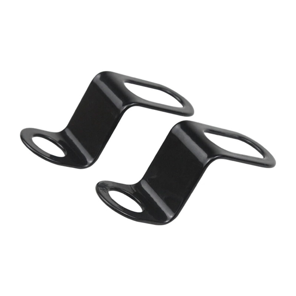 2Pcs Motorcycle Headlight Bracket And Spotlight Mount Rearview Mirror Extension Clamp For Scooter Curved Black 9347817051506