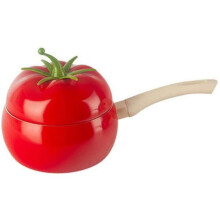 Cookware Sets Nonstick Tomato Shape Frying Pan and Saucepan Aluminum Induction Pink Red