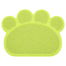 Cat Litter Mat Waterproof Urine Proof Trapper Pad Claw Shape Green For Litter Boxes Feeding Bowl Placemat Litter Catcher