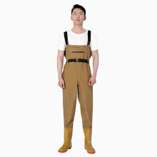 Waders Unisex Waterproof With Straps For Fly, Coarse And Sea Fishing, Gardening, Muck Work, Car Wash Size 41, Yellow