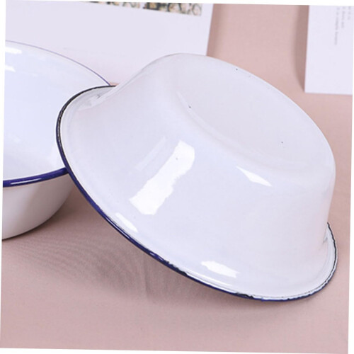 Oven Safe Baking Dish Enamelware Plate Decorative Baking Tray Sturdy Enamelware Cookware 2