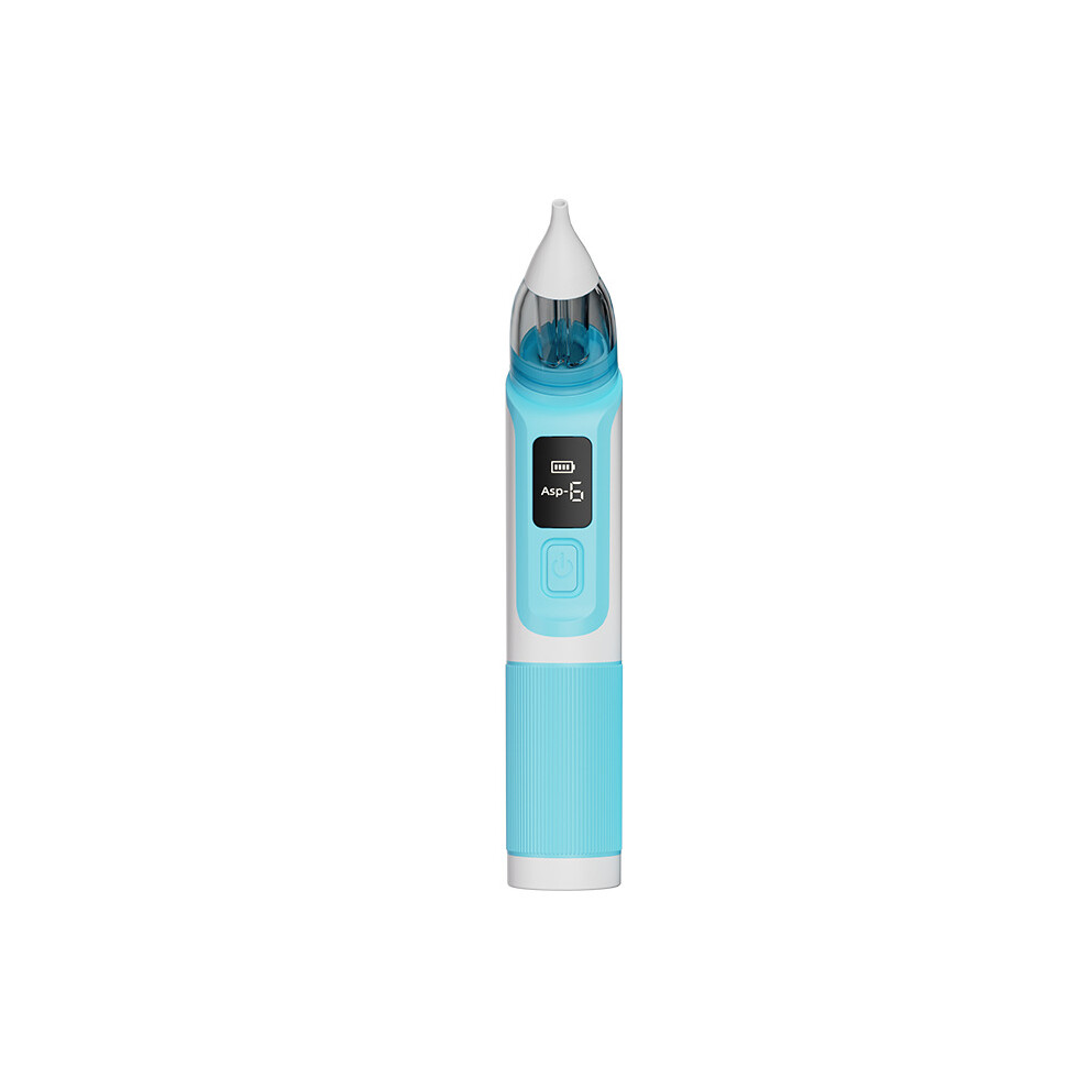 (Silicone model-XBQ-blue) Electric baby nasal aspirator