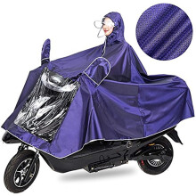 Urban Explorer's Armor, Mobility Scooter Cover Waterproof Large Rain Cape Coat with Detachable Visor for Motorbike Riders, Ensuring Heavy Rain Proof a