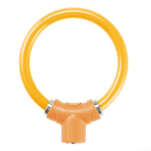 Heavy Duty Bike Lock with Keyless PushButton, Weather Resistant Steel Cable for Cycling Security (Orange)