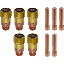 10 Stück TIG Gaslinse 17GL332 und Spannband 10N24S 3/32 Für DB SR WP 17 18 26 Schweißbrenner Professionelles Schweißzubehör