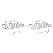 2X Air Fryer Rack for Double Basket Air Fryers, Dehydrator Rack for Foodi DZ201 DZ401 Air Fryer Accessories
