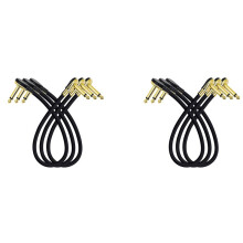 Guitar Patch Cable Effect Pedal Patch Cords 1/4-Inch Right Angle Low Profile Pancake Design for Effect Pedals 6 Pack